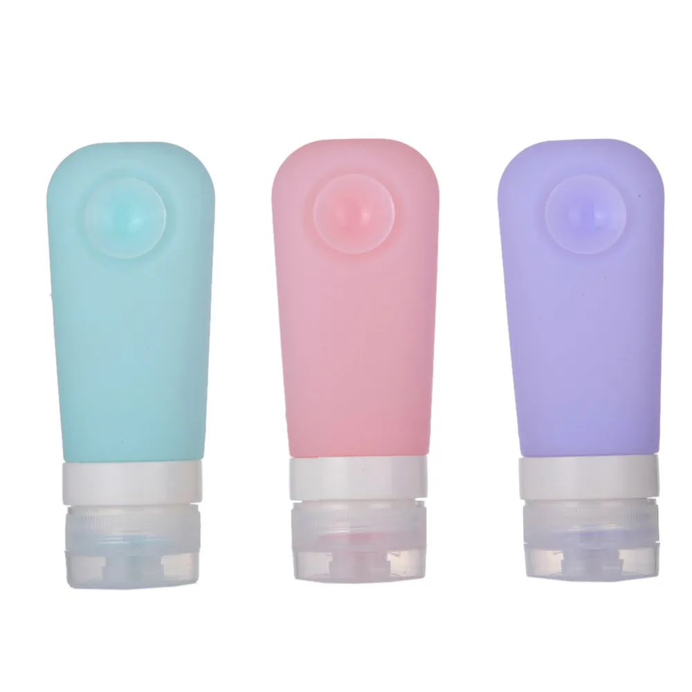 

3 Color/set Refillable Bottles Silicone Empty Spray Bottle Makeup Jar Pot Travel Face Cream/Lotion/Cosmetic Container perfume