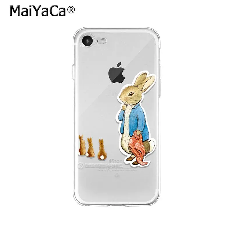 MaiYaCa Peter Rabbit TPU Soft Silicone Phone Case Cover for iPhone X XS MAX 6 6S 7 7plus 8 8Plus 5 5S XR - Цвет: A14