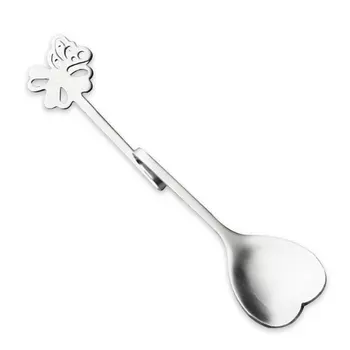 

OBR Bending Hanging Heart Shape Spoon Coffee Tea Stirring Mixing Spoon Ice Cream Dessert Scoop Household Kitchen Accessories