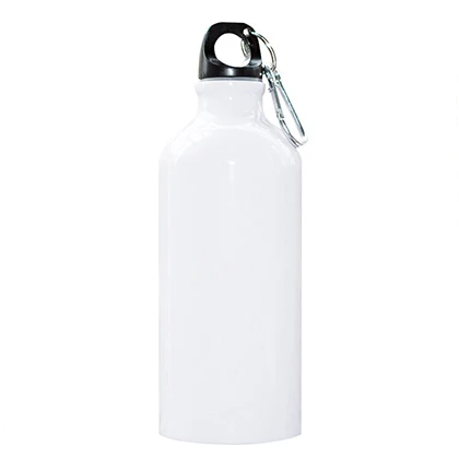 Красивая бутылка для йоги, дизайн, художественная Спортивная бутылка для воды с позами для йоги и цветочным принтом, 600 мл, алюминиевая бутылка - Цвет: all white no print