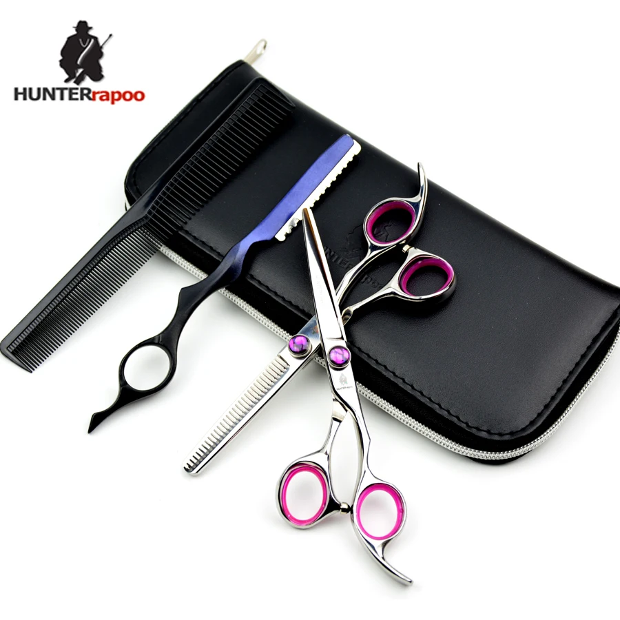 

HUNTERrapoo:5'' Professional Razor Cutting Thinning Scissors Set Japanese Hair Dresser Scissors Barber Beauty Shears Haircut