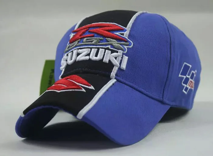 2015 New Black 3D Embroiderid Suzuki Cap Hat F1 MOTO GP Motorbike Motor Racing Driver Team Baseball Free Shipping | Аксессуары для