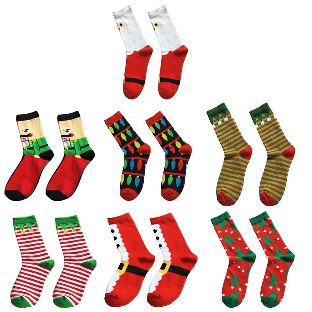 2018 новые модные Рождественские серии хлопковые носки Личность милый мультфильм мужские носки Высокое качество повседневные носки для