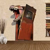 new cartoon 3d dinosaur pvc broken wall stickers for living room home wall art decor diy removable decals kids gift ► Photo 3/6