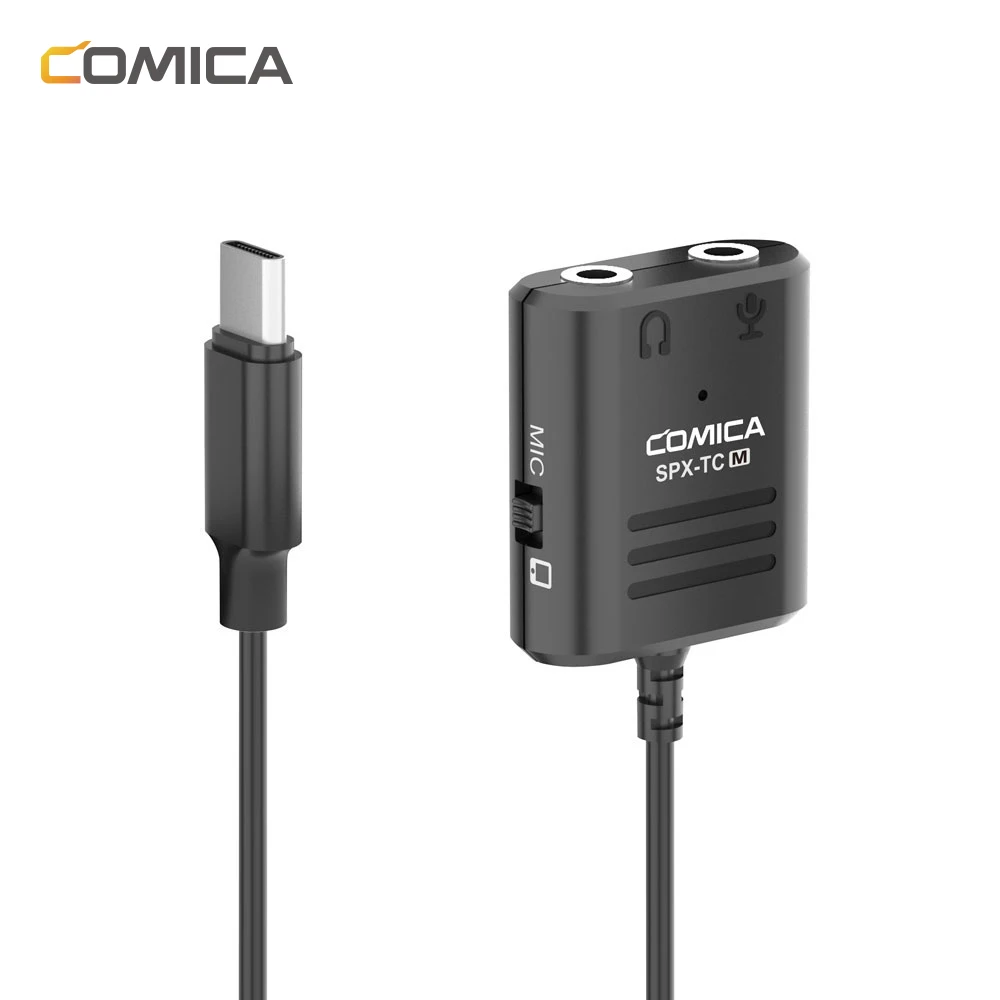 Comica SPX-TC 3,5 мм(TRS/TRRS) для type-C/USB-C двойной разветвитель микрофонный аудио адаптер кабель для huawei samsung htc смартфон