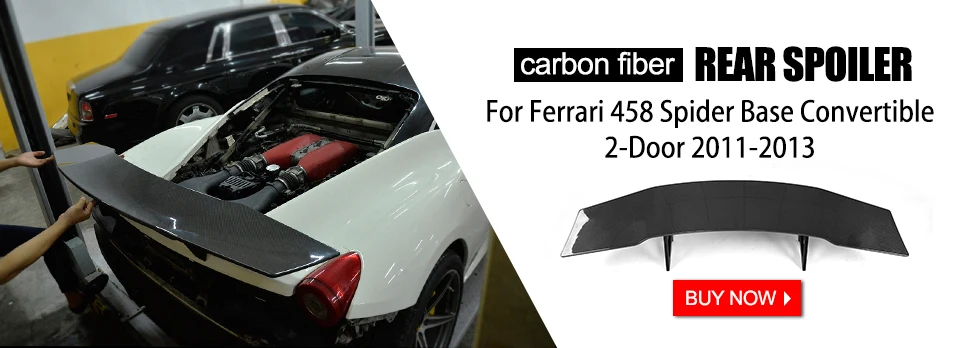 Передние вентиляционные отверстия из углеродного волокна для воздухозаборника и крыла переднего бампера для Ferrari 458 Base Coupe 2 двери 2011-2013 4 шт./компл