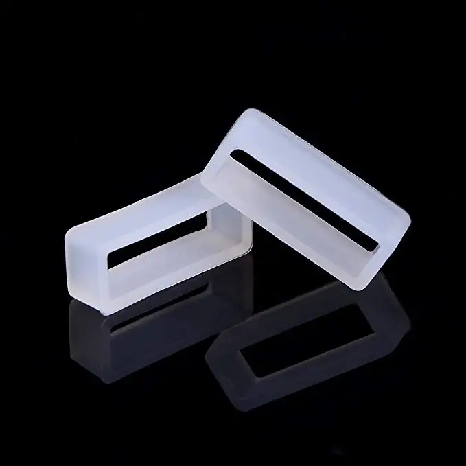 

4 Pieces Rubber Watch Band Strap Loops Hoops 16mm/18mm/20mm/22mm/24mm Clear Replacement Resin Holder Retainer Keeper
