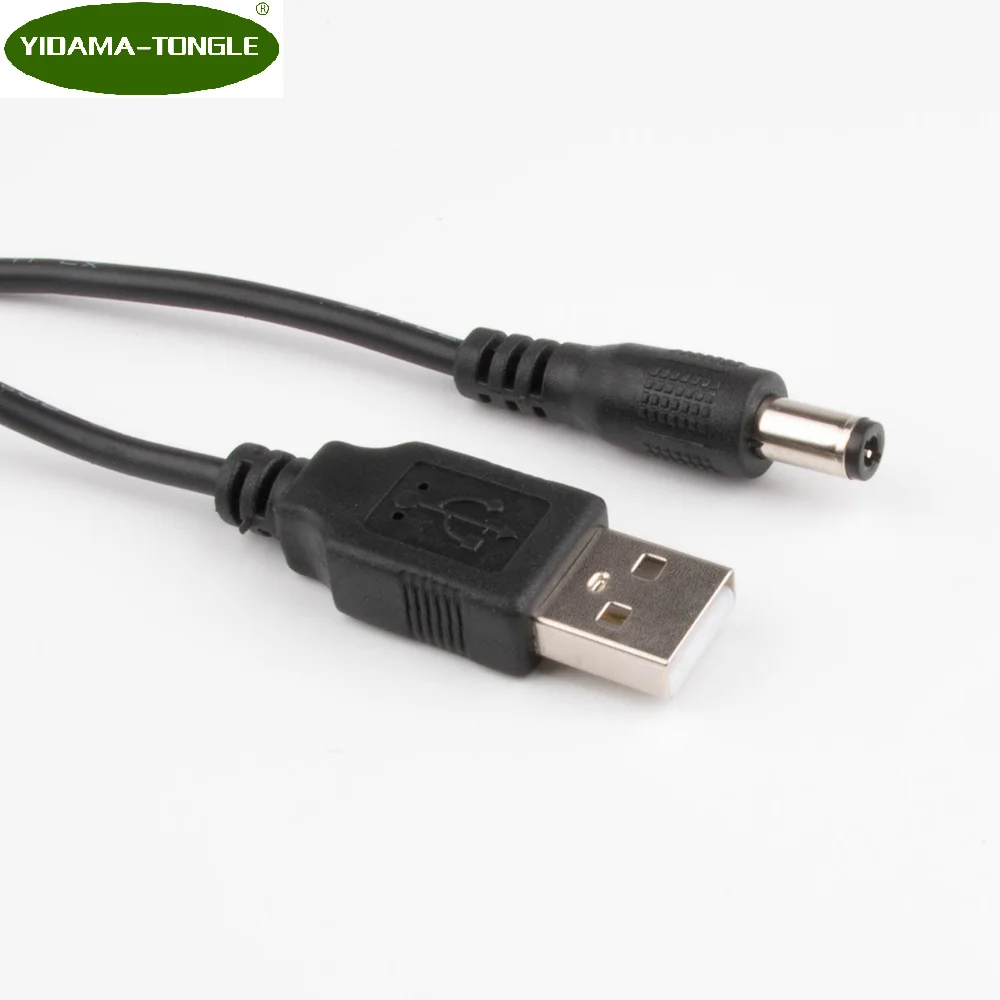 

USB to DC power plug Barrel Jack 5v converter adapter to 5.5*2.5mm/DC 5525 5.5/2.1 5.5 x 2.1mm Jack with cord connector cable