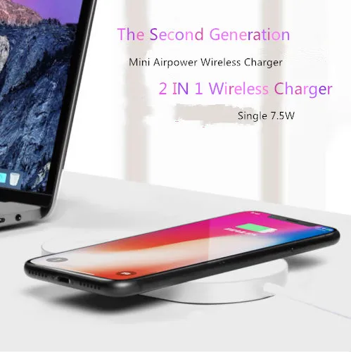 2 в 1 беспроводной зарядный коврик для быстрой зарядки для Apple Watch 5 4 3 2 1 серии для iPhone Xs X 8 для samsung S8/S9 смартфон