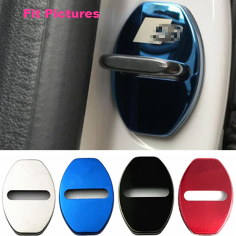 

Silver Set of 4Pcs Car Doorlock Door Lock Protective Cover With Red S Logo For Most Of Audi A1 A3 A4 A5 A6 A7 A8 Q3 Q5 Q7 S8 TT