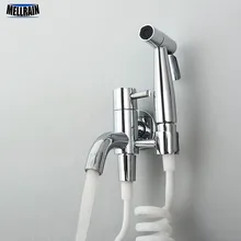 Bathroom Toilet Bidet Sprayer Kit. Black & Chrome Wall Mounted Bidet Faucet Solid Brass Cold Water Tap 3 Meter Hose Bathroom Toilet Bidet Sprayer Kit. Black & Chrome Wall Mounted Bidet Faucet Solid Brass Cold Water Tap 3 Meter Hose