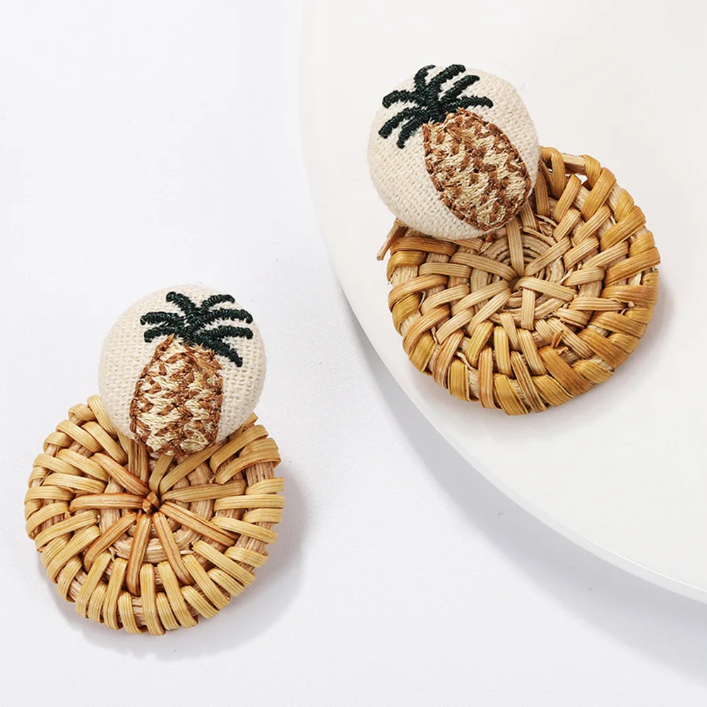 Wholesale Bamboo Crochet Indian Wood Earrings Custom For Girls