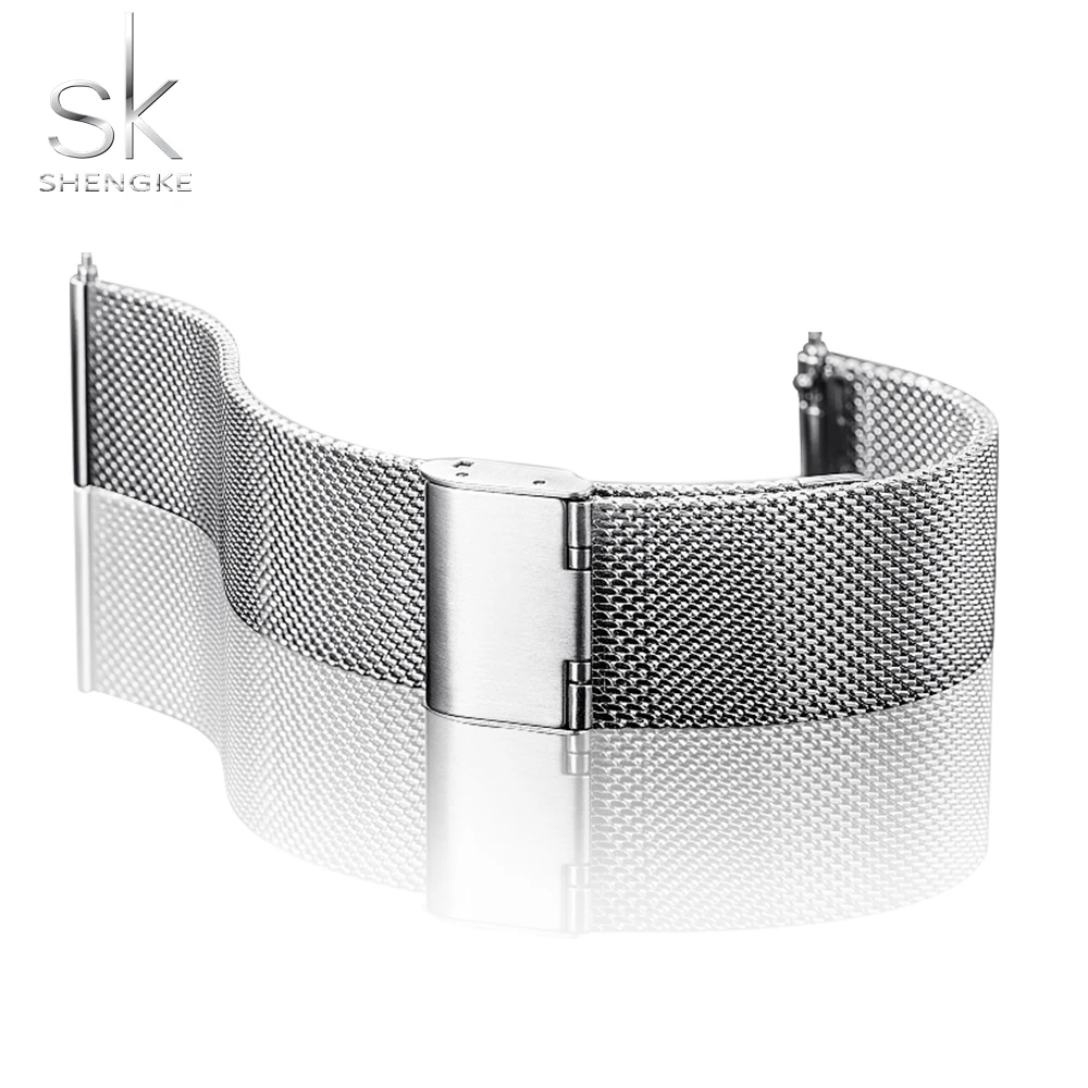SK Top Luxury Brand Fashion Womens Watches Clock Women Steel Mesh Strap Silver Bracelet Quartz Watch Reloj Mujer 2018 New Hot