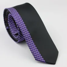 Lammulin галстуки мужские Тонкий галстук дизайн Новинка Черный с пурпурным/белым полосатый тканый шейный платок, тонкий галстук свадьба Gravatas 6 см