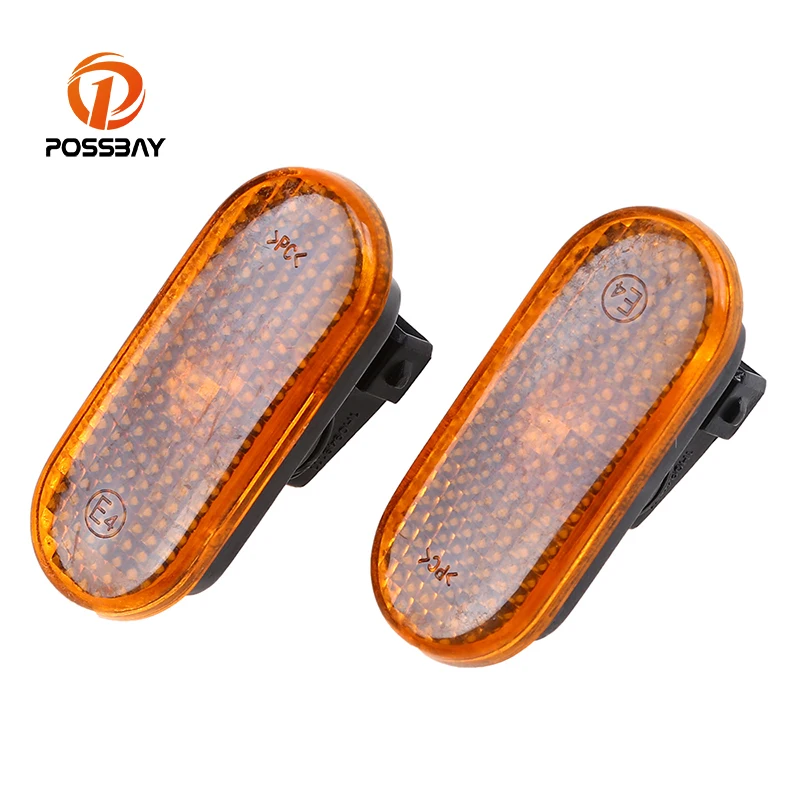 

POSSBAY Yellow Side Marker Indicator Lights for VW 3A0949101A 3A0949117 LED Turn Signal Light Left/Right Side Indicators