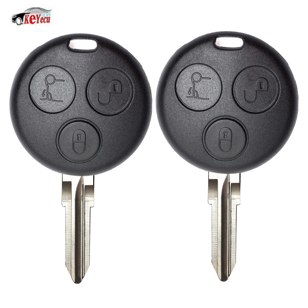KEYECU 2 Pcs lot Replacement Remote Car Key Fob 3 Button 433MHz With keyecu-2-pcs-lot-replacement-remote-car-key-fob-3-button-433mhz-with