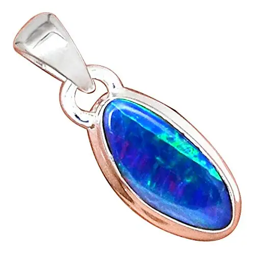 

Genuine AUSTRELIAN OPAL Pendant 925 Sterling Silver, 22.8 mm, MHBAP6021