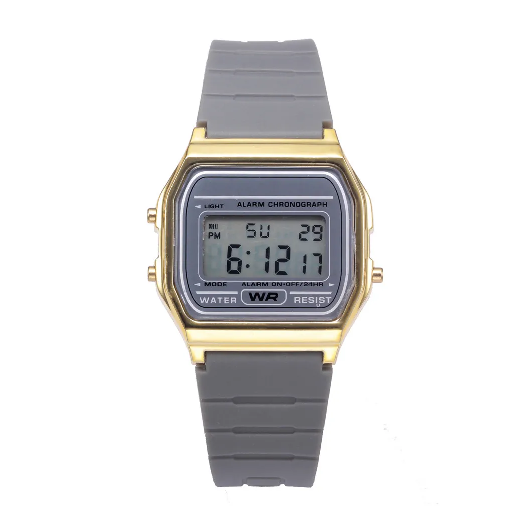Relogio digital montre homme и женские часы reloj mujer для пары цифровые водонепроницаемые электронные спортивные весы - Цвет: Серый