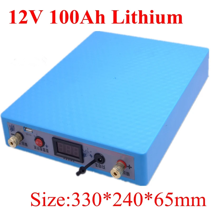 Литий-ионный аккумулятор 12 v 100ah power Bank 12 v аккумулятор аварийный ноутбук аккумулятор резервного копирования 80A UPS ячеек+ USB 5 v 2A+ зарядное устройство