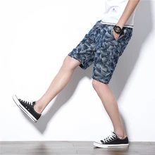 Nice Summer Men Jeans Shorts Fashion Hole Design Casual Denim Shorts Mens Clothing Slim Fit Knee Length Ripped Short Men 5XL-M