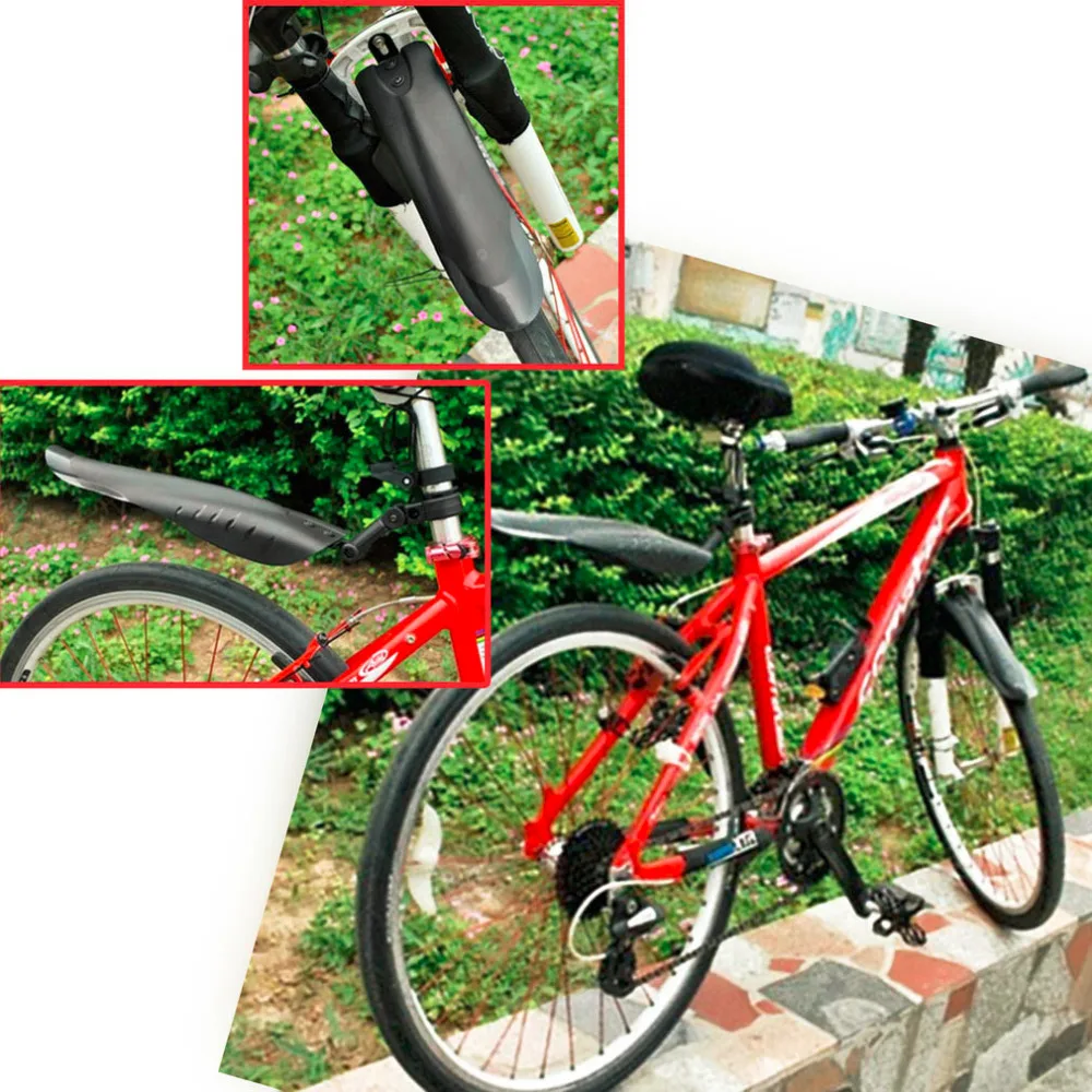 Mountain Bike Fender Bicycle Cycling Front Rear Mud Guards Mudguard Adjustable A