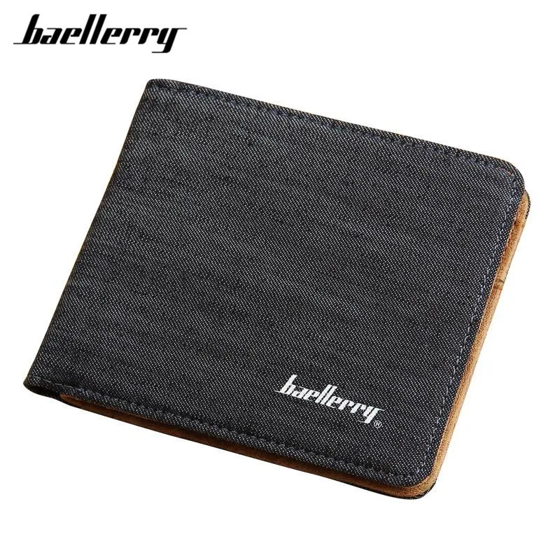 

Baellerry Man Canvas Mens Wallets Quality Wallet Card Holder Multi Pockets Credit Card Purse For Male Simple Design Brand Purses
