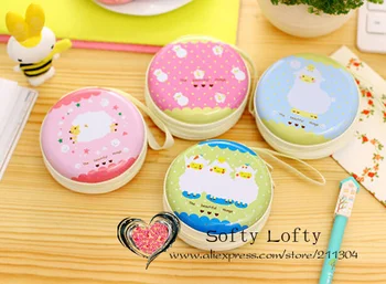 

4pcs Alpaca toy iron coin cases,Pretend Play doctor case/box, cable cord organizer gift for girls children kids boys iron purse
