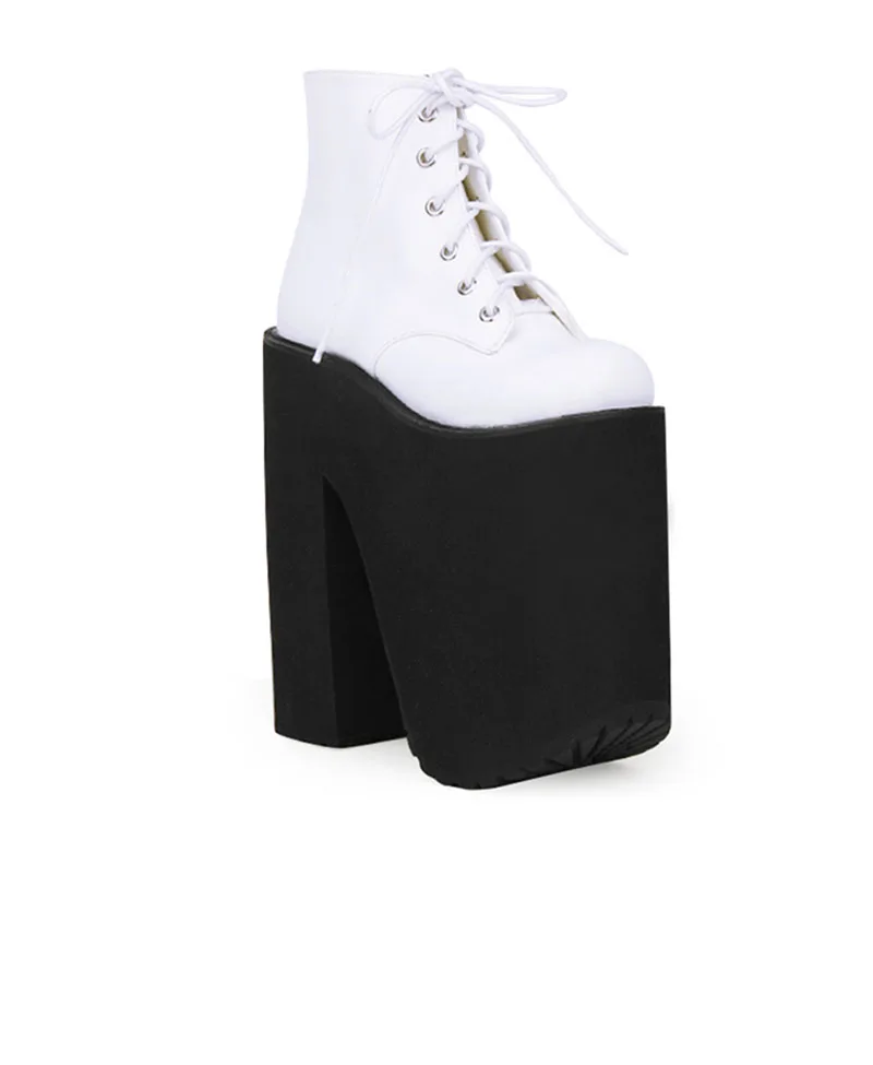 Обувь, 12, 44 ботинки для экзотических танцев, ботинки на платформе в готическом стиле женские водонепроницаемые ботинки в стиле панк, harajuku, на не сужающемся книзу массивном высоком каблуке, 10, большой размер, 20 см, 8 дюймов