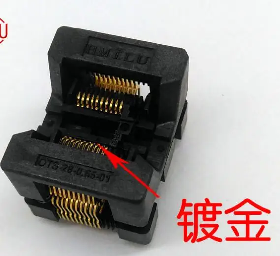 

1pcs SSOP20 TSSOP20 Depressed Elasticity Block 0.65 Pitch ots28-0.65-01 Test Block