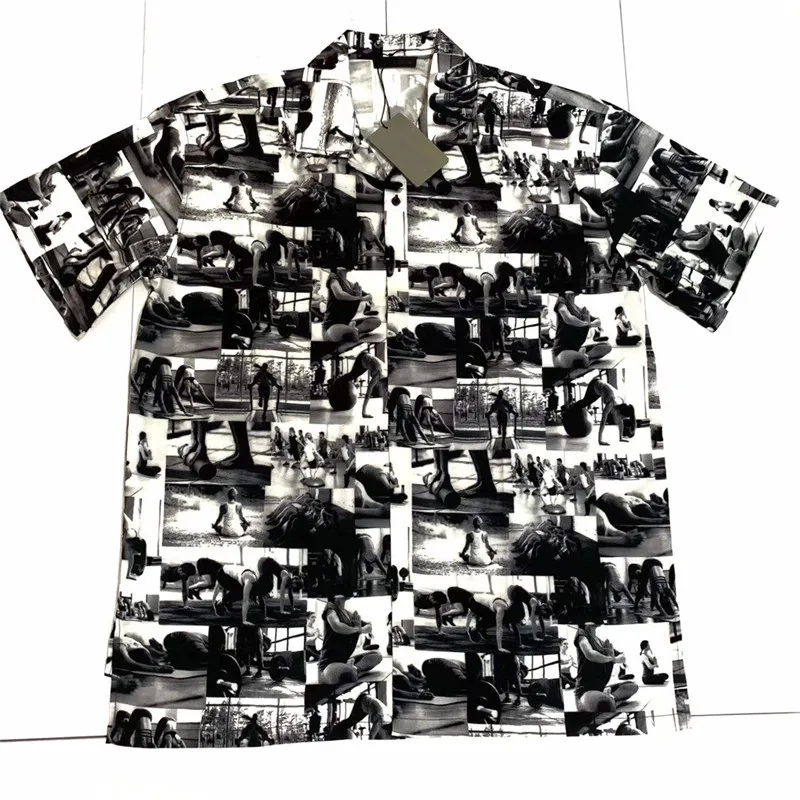 

19ss B Shirt Yoga printing T-shirt Men 1:1 High Quality Summer Style Fashion Casual Marine Serre T Shirt