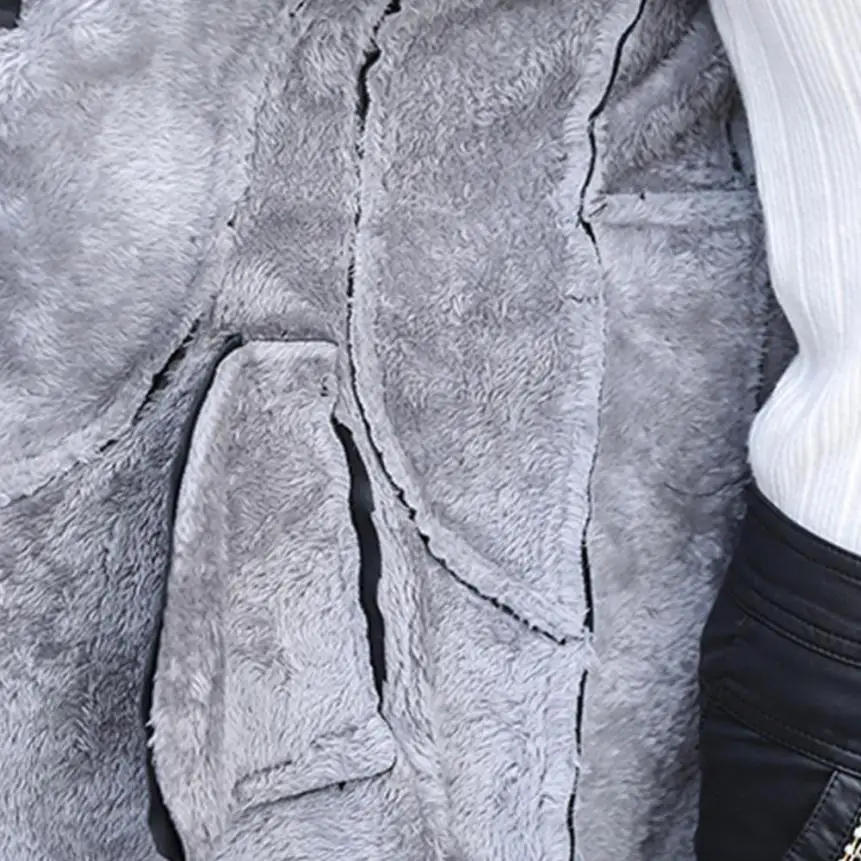 Страусиная кожаная куртка зимняя Длинная женская теплая бархатная куртка Тонкий пояс на Молнии Меховой Воротник мотоциклетная куртка S40