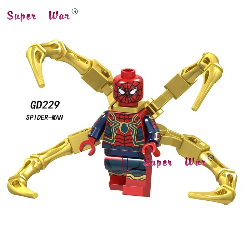 

Single Marvel Spider man Movie Far from home SpiderMan Mysterio Iron Man Captain America Thor building blocks Kids Toys