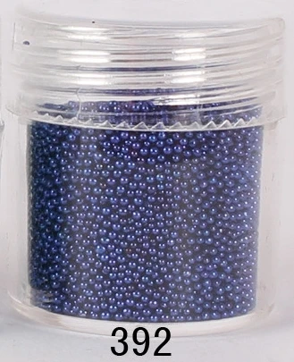 

1 Box 10ml NO. 392 Sapphire Blue Caviar Beads for Nail Decorations Mini Round Bead Manicure DIY 3D Nail Art