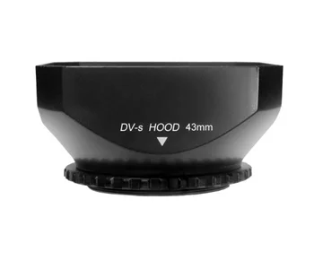 

Black Mennon DV-S 43mm Screw Mount Lens Hood with Cap for digital Video Camcorder