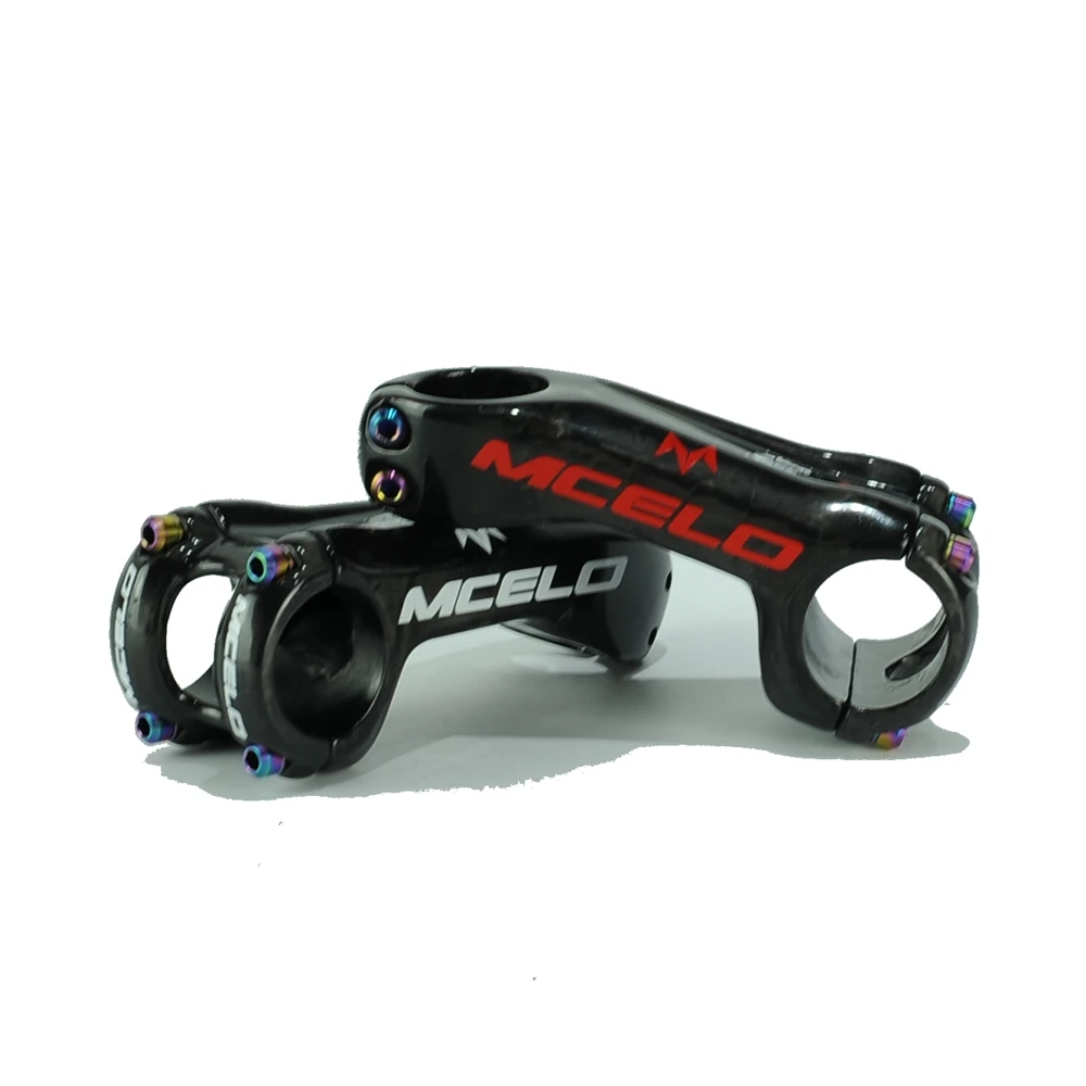 

2018 MCELO MTB Carbon Stem bicycle stem Bicycle Stems Mountain Bike Stand -25Degree With Titanium Bolts Ti Screws 130g