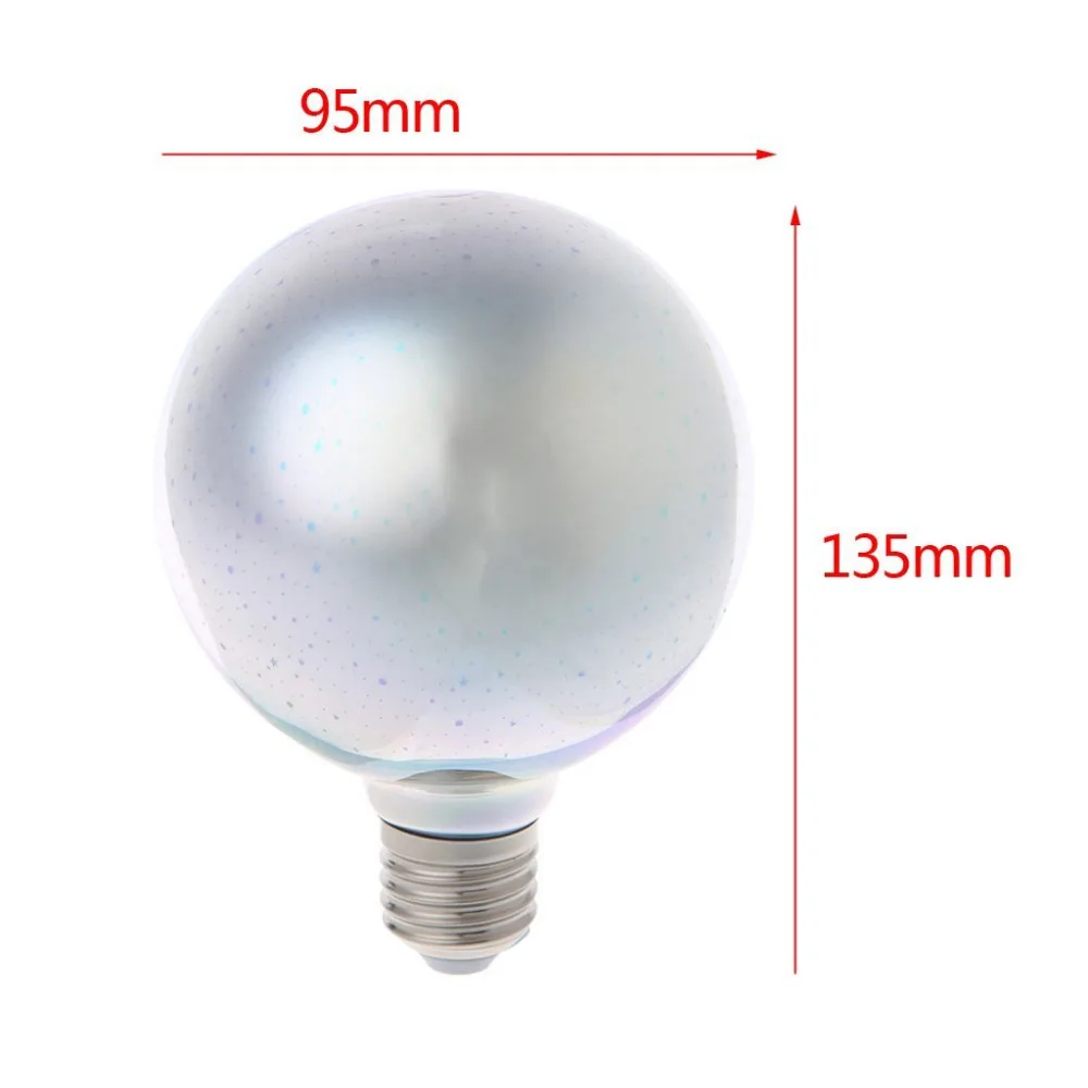 LED E27 G95 3D фейерверк Эдисон лампа 5 Вт 110 В 220 новинка RGB звезда снежинка лампада
