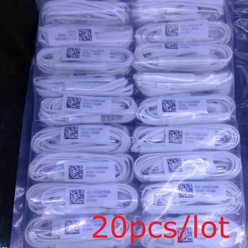 20 шт./лот для s6 наушники в ухо наушник с микрофоном MP3 MP4 Samsung Galaxy S7 S6 Edge s8