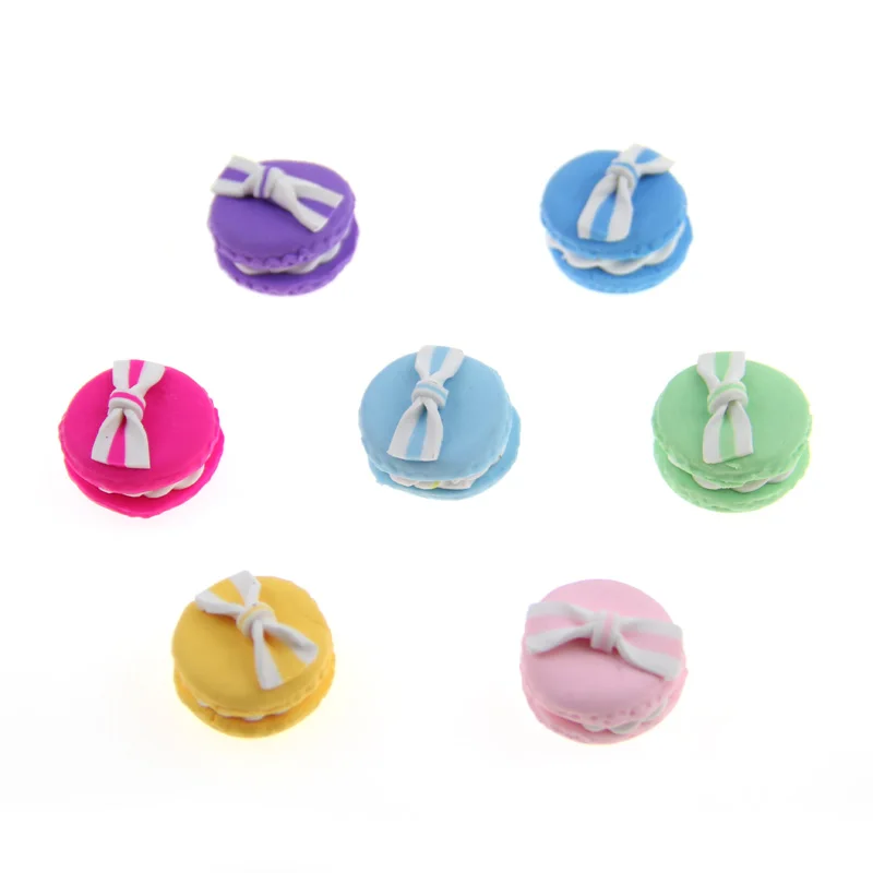 

10pcs Soft Clay Macarons Porcelain Mini Cake Handcarfts for DIY Keychain Pendants Party Christmas Decoration Fashion Accessories