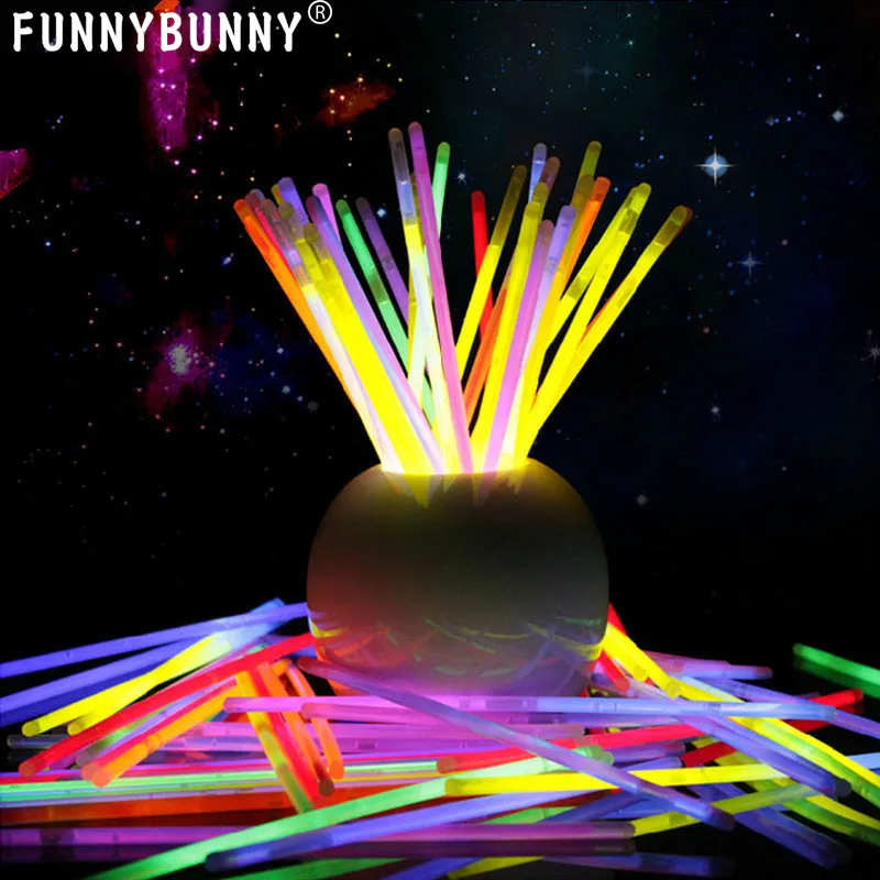 FUNNYBUNNY 10 шт./лот светящиеся игрушки палочки браслеты смешанные цвета партия