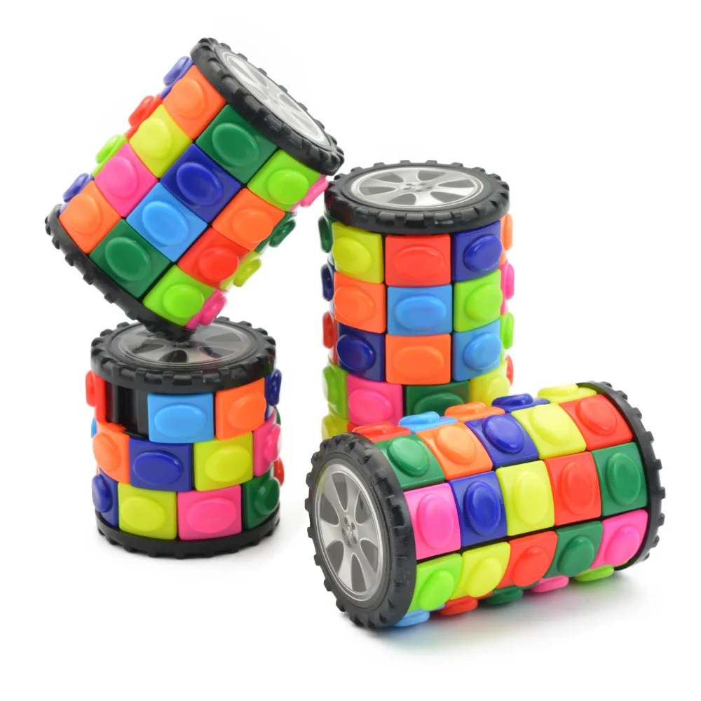 Башня Вавилона многоцветная без наклеек 3x3 4x4 5x5 6x6 волшебный кубик Кукурузы Твист Головоломка IQ игра цилиндр Слайд колесо