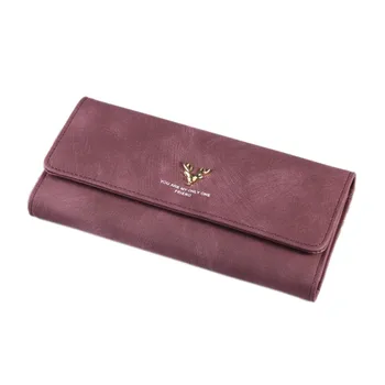 

Women Bag Fashion Deer Head Wallte Coin Long Clutch porte feuille femme billeteras para mujer monederos clip portfel damski