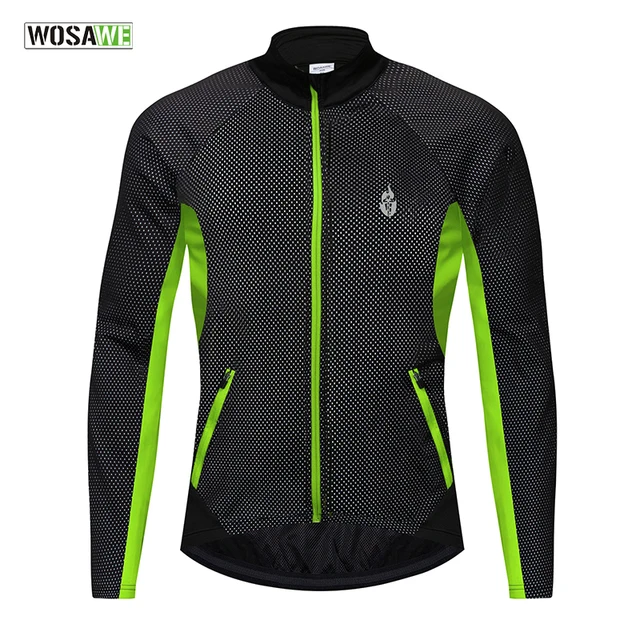 US $24.64 WOSAWE Winter Windproof Reflective Cycling Jacket Fleece MTB Bike Jacket Jersey Cycling Clothing Wi