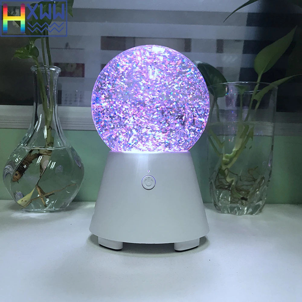 HXWW хороший хрустальный шар Bluetooth динамик с измененным светодиодным освещением