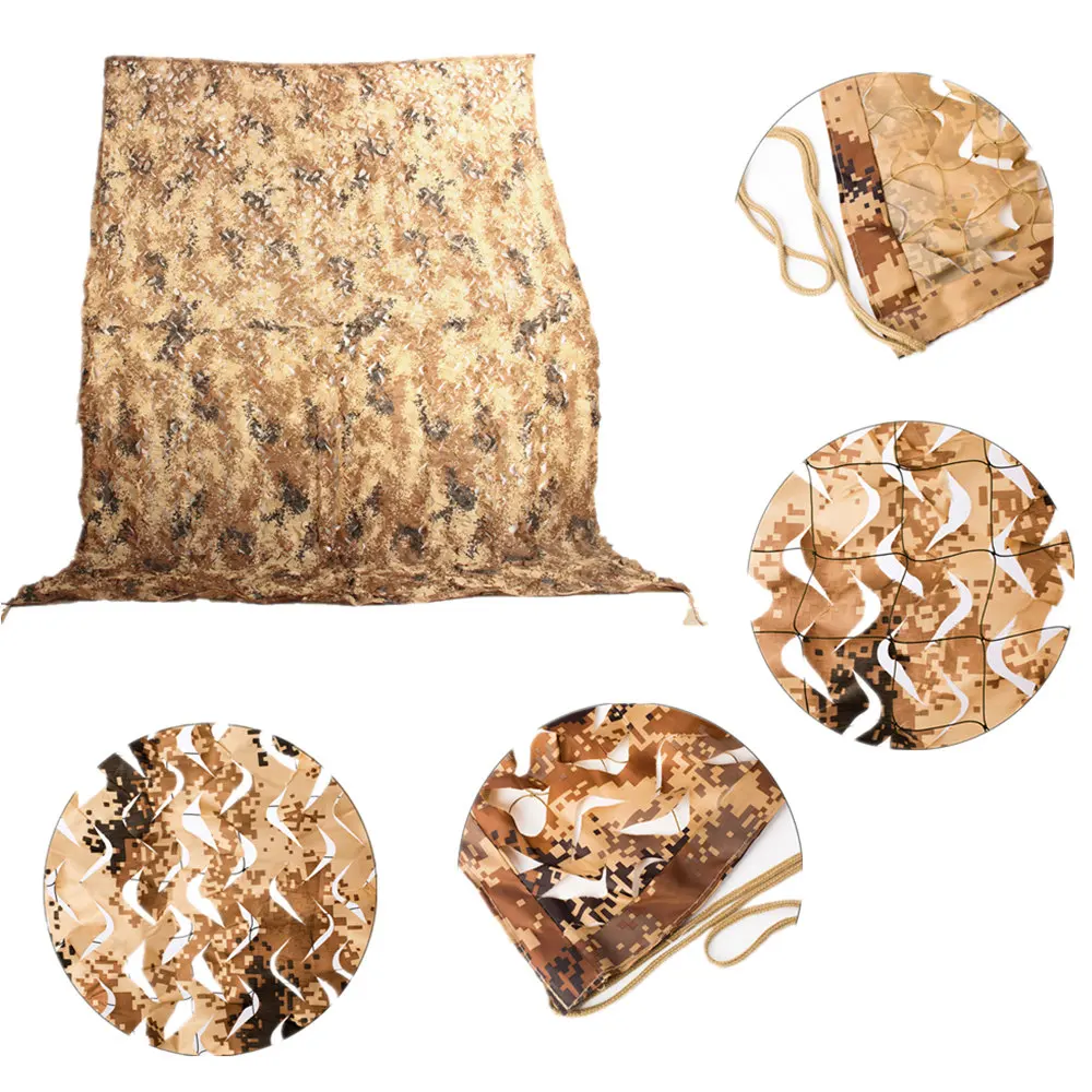 Welead 4x5M Reinforced Camouflage Nets White Sand 4x5 5x4 4*5M 5*4M Camo Netting Mesh Concealment Shading Hiding Garden