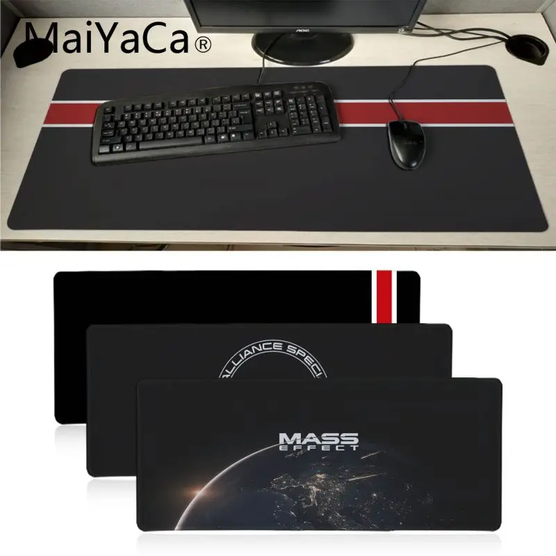 

Maiyaca Mass Effect N7 Game Logo gamer play mats Table Keyboard Gaming mouse pad gamer 60X30CM Large Office Computer Desk Mat