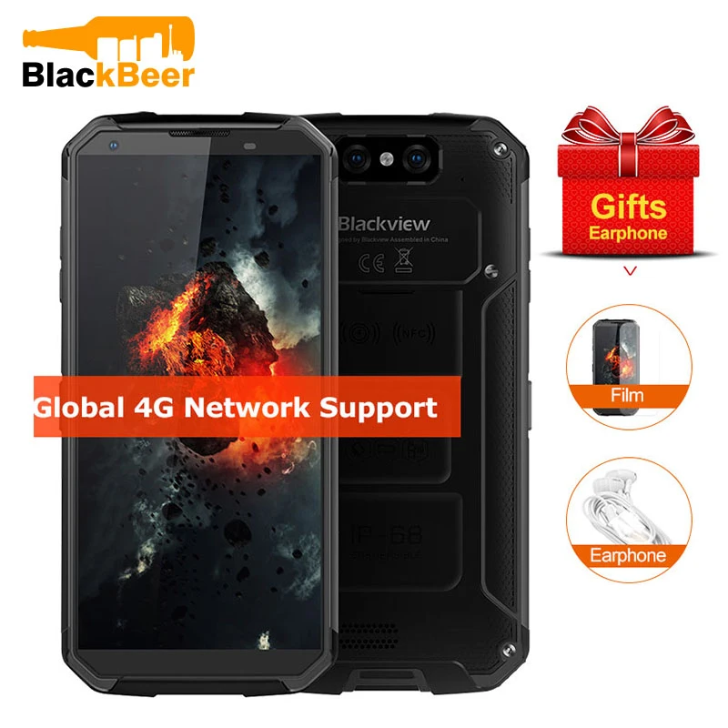 BLACKVIEW BV9500 IP68 Водонепроницаемый 5 7 &quot18:9 FHD Смартфон 4G Android 8 1 + 64 ГБ 10000 мАч