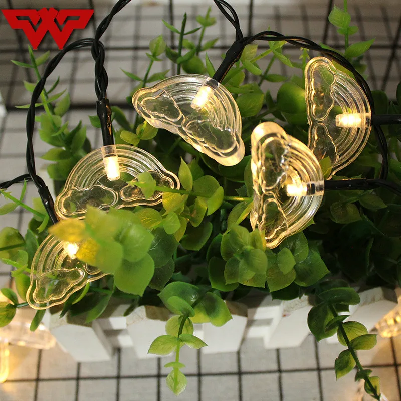 

1.2M/ 10leds solar rainbow clouds lamp string LED battery box lamp string decorative lamp string free shipping