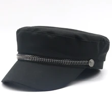 Модная осенне-зимняя шапка, Золотая цепочка, берет, шапка для женщин и мужчин, хлопковые фиксированные береты, крутые шапки, изогнутые шапки, высокое качество