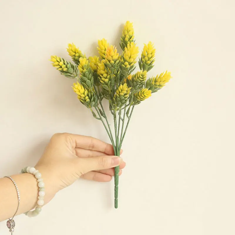 Искусственный цветок шишка ананас трава фестиваль год свадьба DIY Украшение дома Имитация растения 1 шт - Цвет: Цвет: желтый