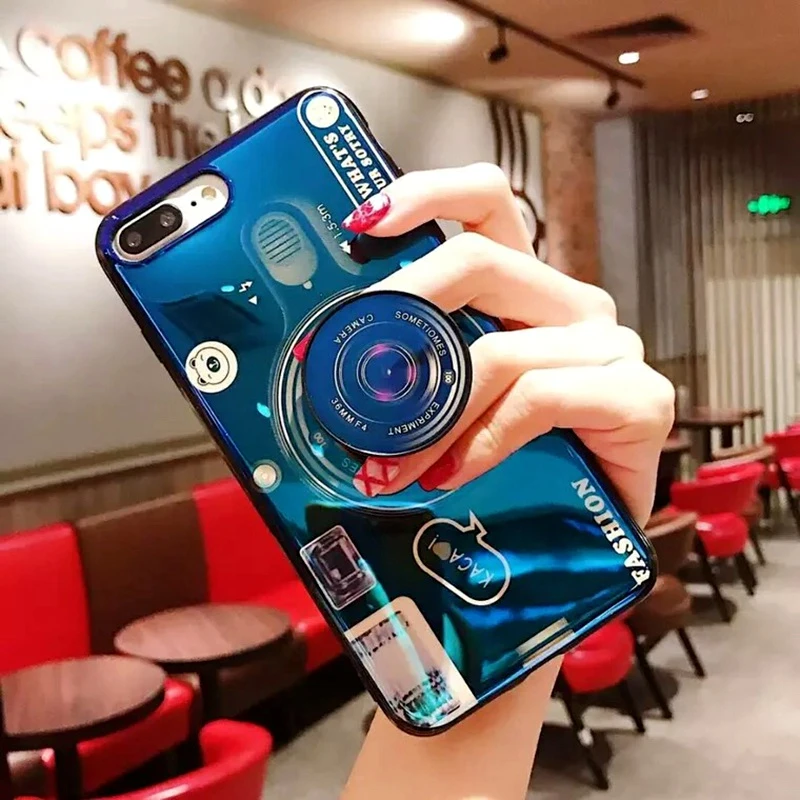 For Samsung Galaxy A60 Phone Case Fashion Cute Camera Pattern Soft Silicone Cover For Galaxy A60 Hidden Stand Holder Back Cover For Samsung Galaxy A60 Phone Case Fashion Cute Camera Pattern Soft Silicone Cover For Galaxy A60 Hidden Stand Holder Back Cover